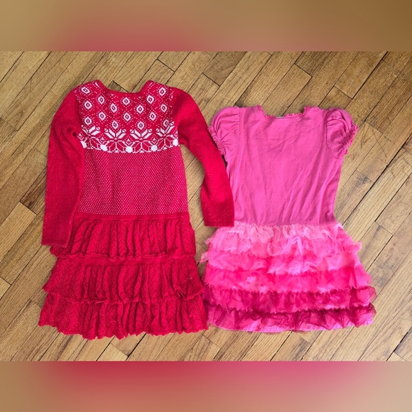 Hanna Andersson Girls Size 5 Lot Of 2 Dresses Christmas Valentines Pink Red - Picture 7 of 9